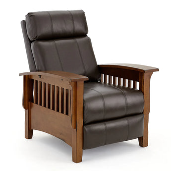 Tuscan Mission Recliner -Black Leather