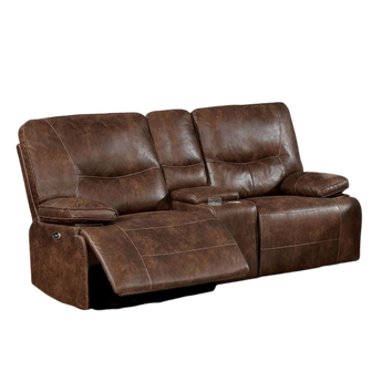 Chantoise Collection Power Reclining Loveseat - Brown