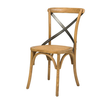 Cross Back Chair - Natural Rustic