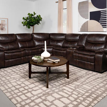 Sycamore 3 Pc Power Reclining Sectional - Dark Brown