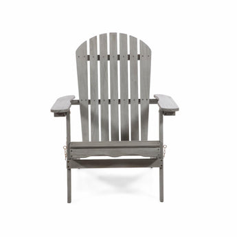 Solid Wood Folding Adirondack Chair - Gray