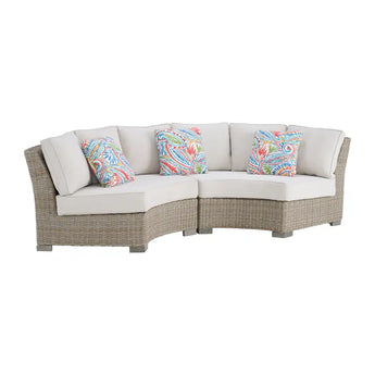 Ollie Collection Outdoor Curved Loveseat