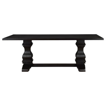 Parkins Double Pedestal Dining Table - Rustic Espresso