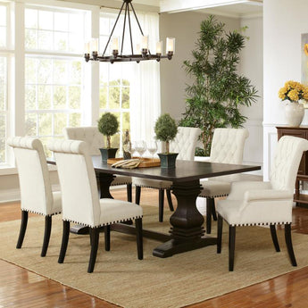 Parkins Double Pedestal Dining Table - Rustic Espresso