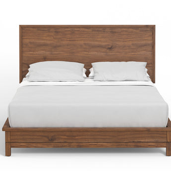 Nova Queen Platform Bed - Honey Maple