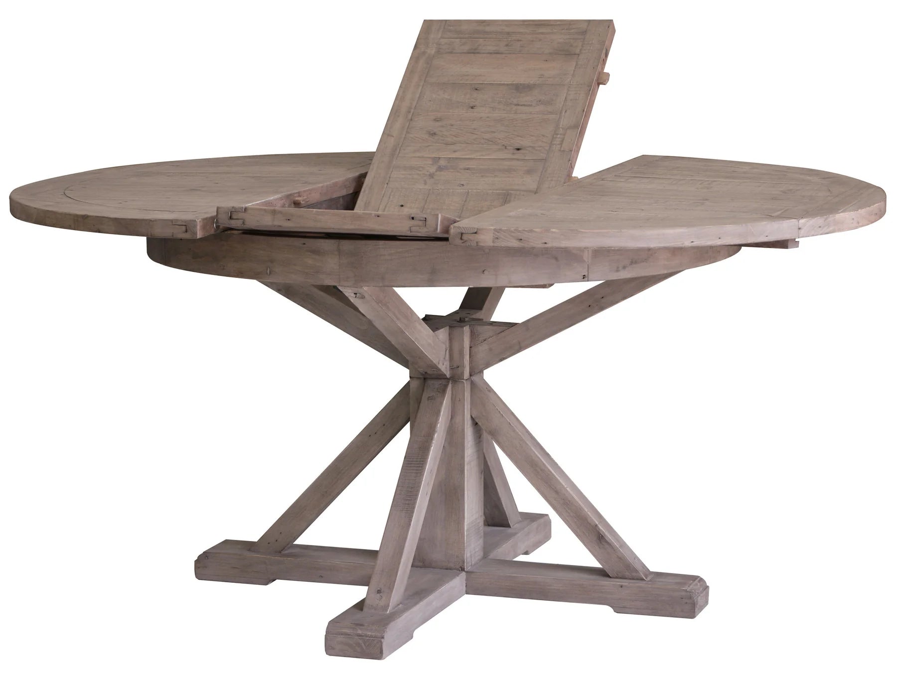 Irish Coast Round 47"/63" Extension Dining Table - Rustic Sundried