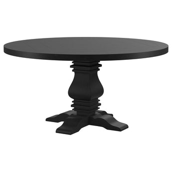 Florence 60" Round Pedestal Dining Table - Black