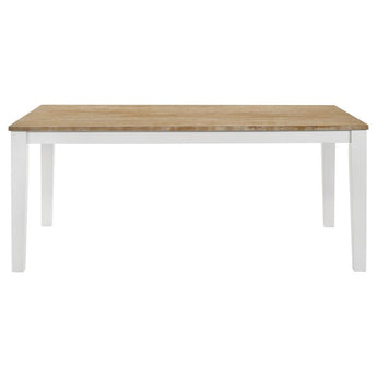 Hollis Rectangular Dining Table - White/Natural