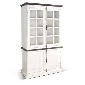 Carriage House Buffet & Hutch - Cottage White/Brown