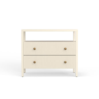 Marsha Two Drawer Nightstand - Coconut Milk