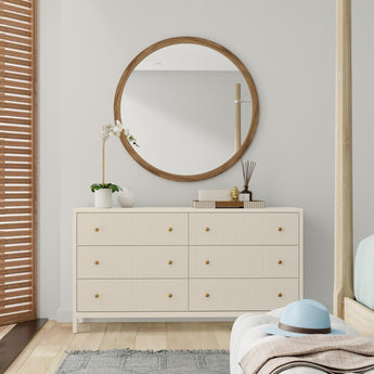 Marsha Six Drawer Dresser - Coconut Milk