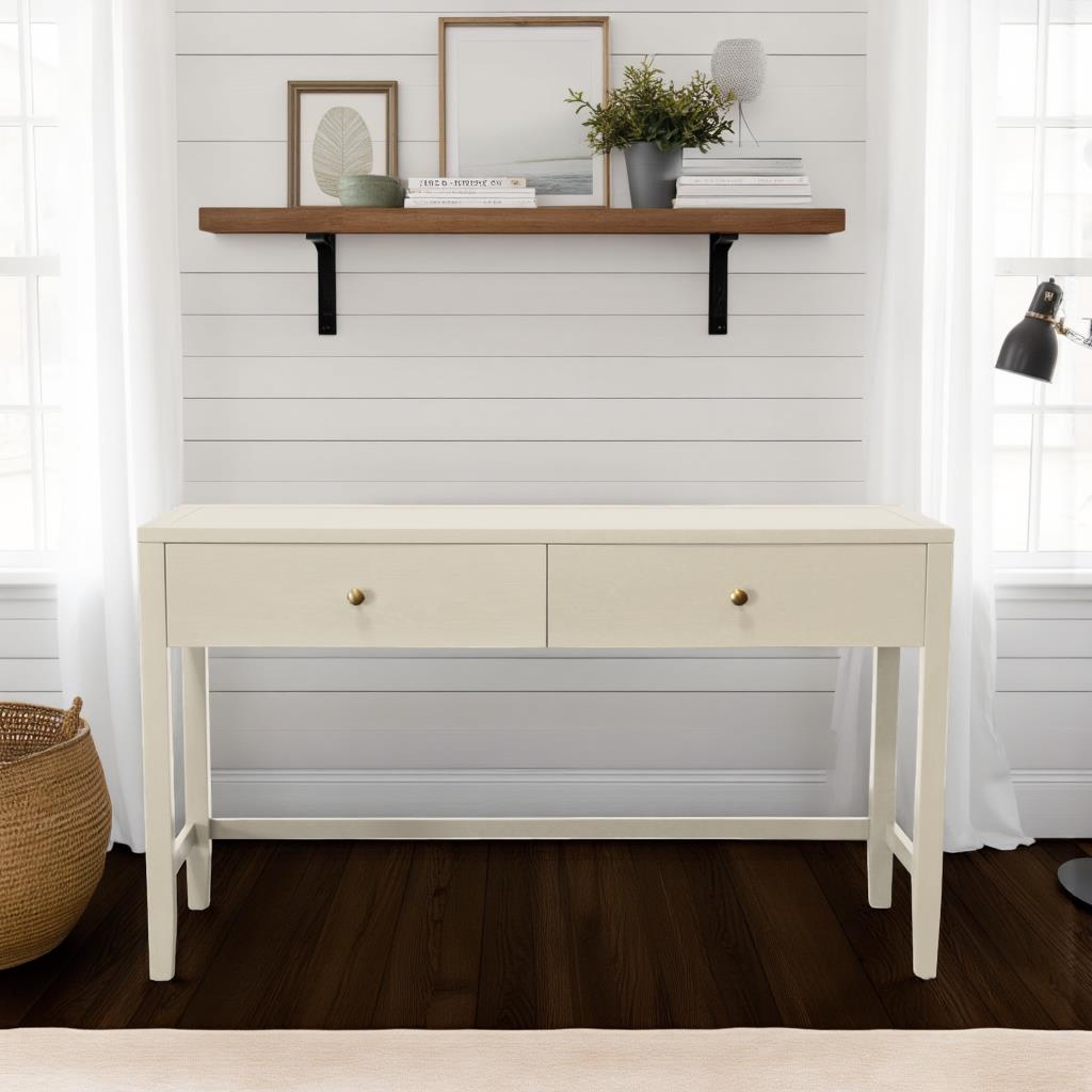 Avery Writing Desk - Coconut Milk White