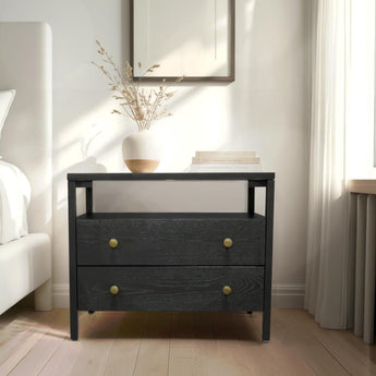 Avery Collection Nightstand - Black