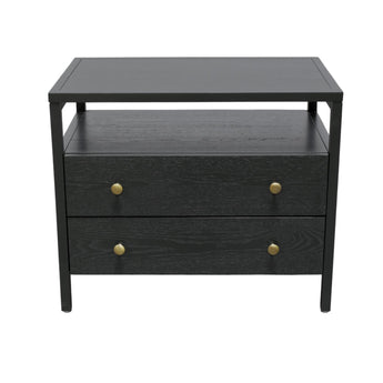 Avery Collection Nightstand - Black