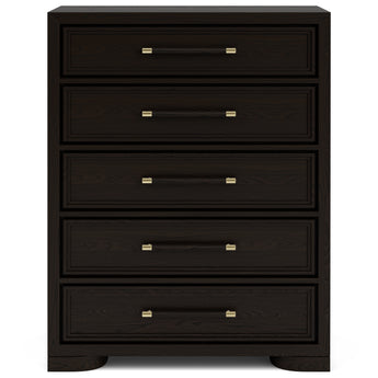 Lydia Five Drawer Chest - Dark Cabernet