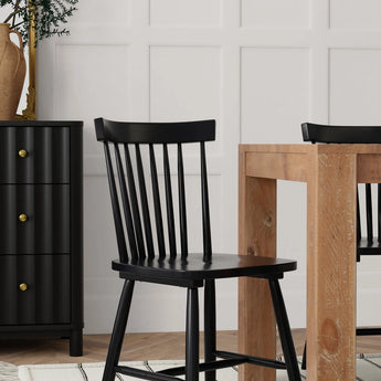 Modern Farmhouse Spindle Chair -Black