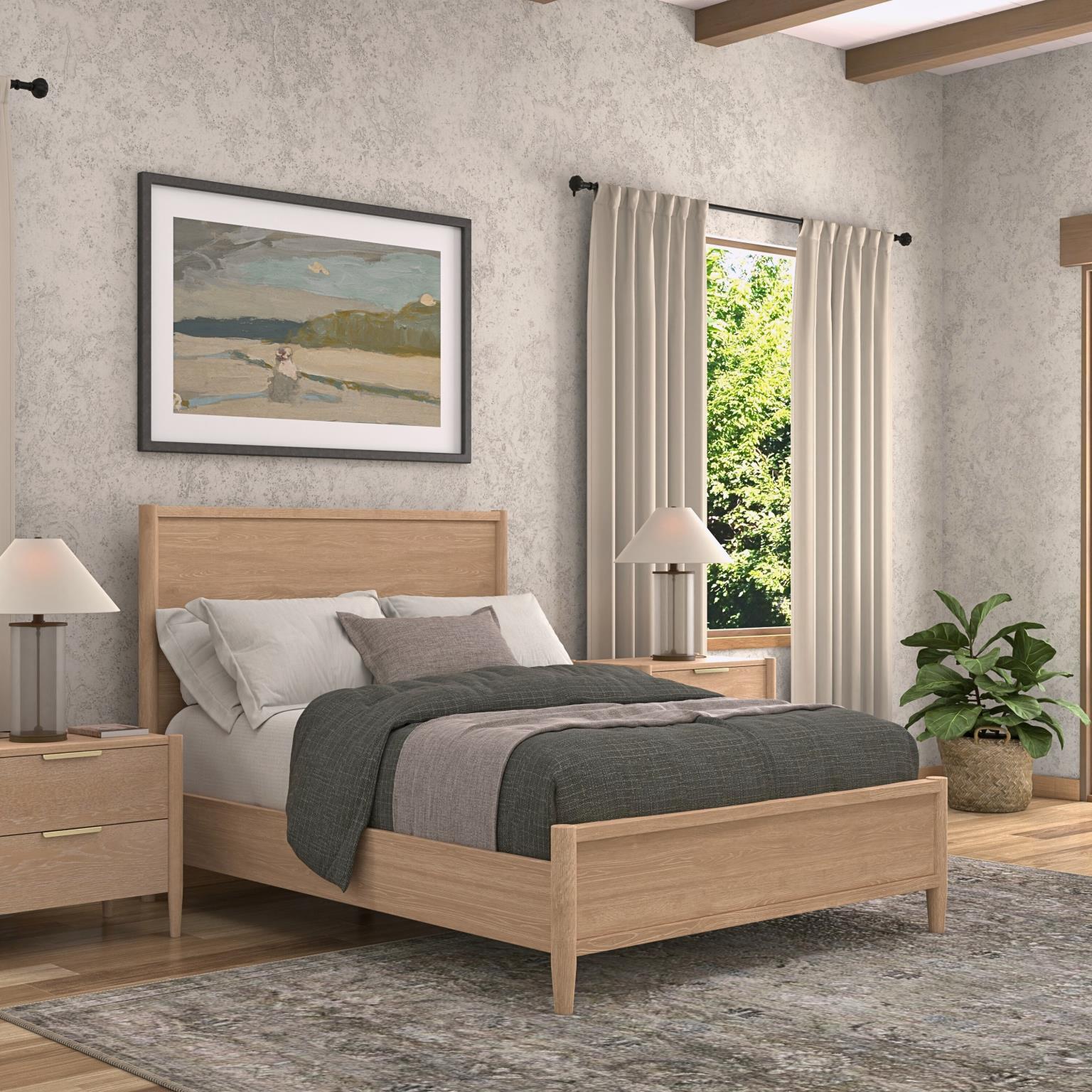 Sinclair Panel Bed - Natural