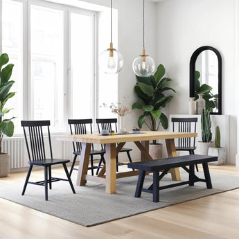 Eleanor Modern Farmhouse Dining Chair - Black