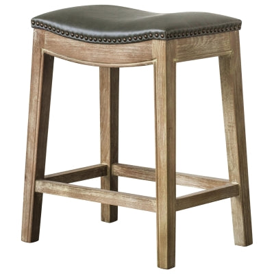 Elmo Saddle Stool - Weathered Smoke/Vintage Grey