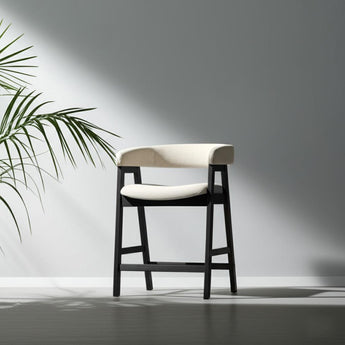 Cove Curved Back Counter Stool - Black