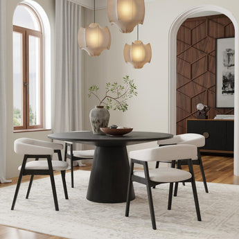 Cove 60" Round Dining Table - Vintage Black