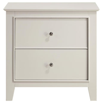 Selena Two Drawer Nightstand - Cream White