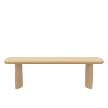 Gabrielle Rounded Edge Dining Bench - Light Oak