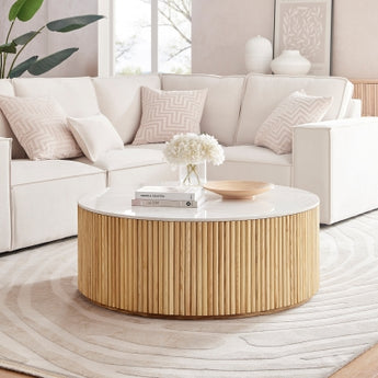 Ingrid Round Coffee Table - Natural