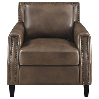 Leaton Leather Chair - Brown