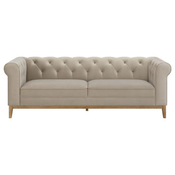 Sandrine Chesterfield Style Sofa - Camel Velvet