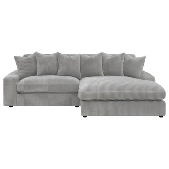 Blaine 2 Pc Reversible Sectional - Fog Gray