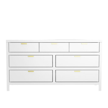 Carmel Collection Seven Drawer Dresser - White