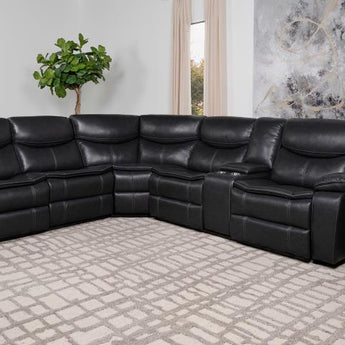 Sycamore 3 Pc Power Reclining Sectional - Dark Grey