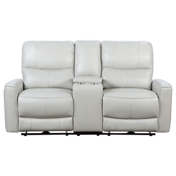 Greenfield Power Reclining Console Loveseat - Ivory