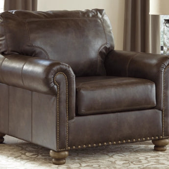 Joshua Faux Leather Chair - Coffee Brown