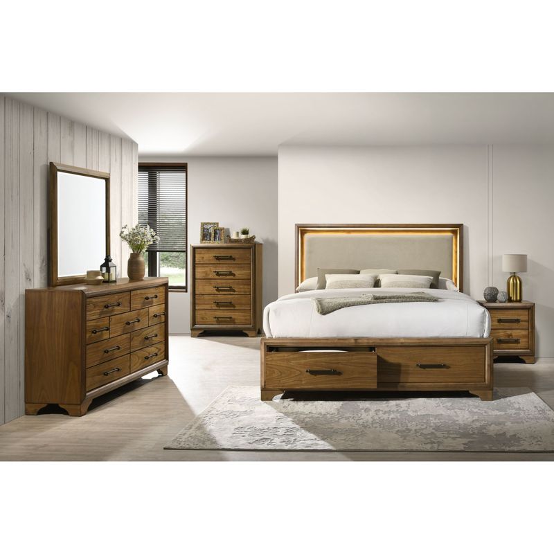 Harmony Nine Drawer Dresser - Medium Walnut