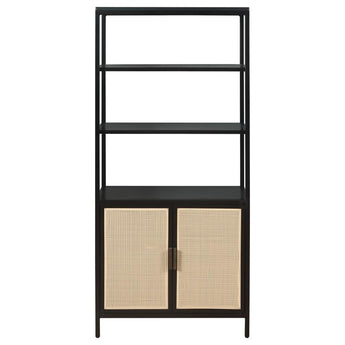 Amherst Accent Cabinet w/Rattan Doors - Black