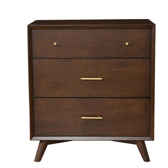 Flynn Collection Three Drawer Chest - Walnut