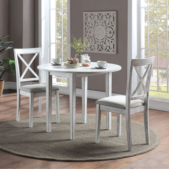 Jaelynn 3 Pc Dining Set - Antique White