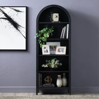 Porter Arched Bookcase - Black