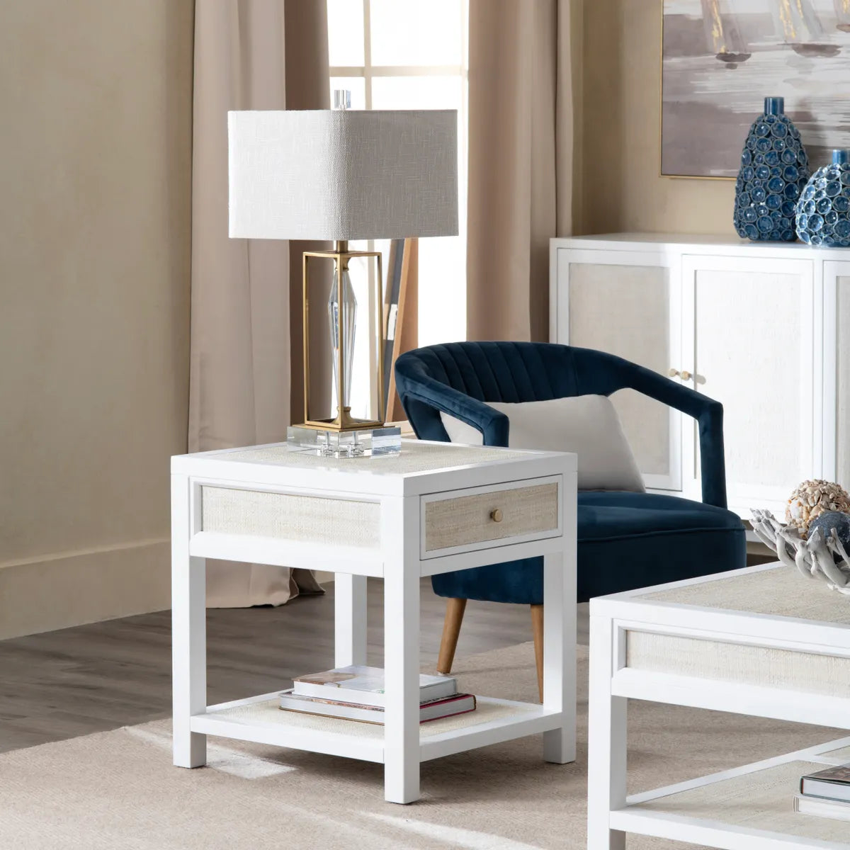 Sandy Shores One Drawer End Table - White