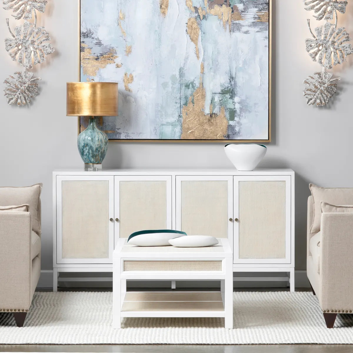 Sandy Shores Four Door 72" Sideboard - White