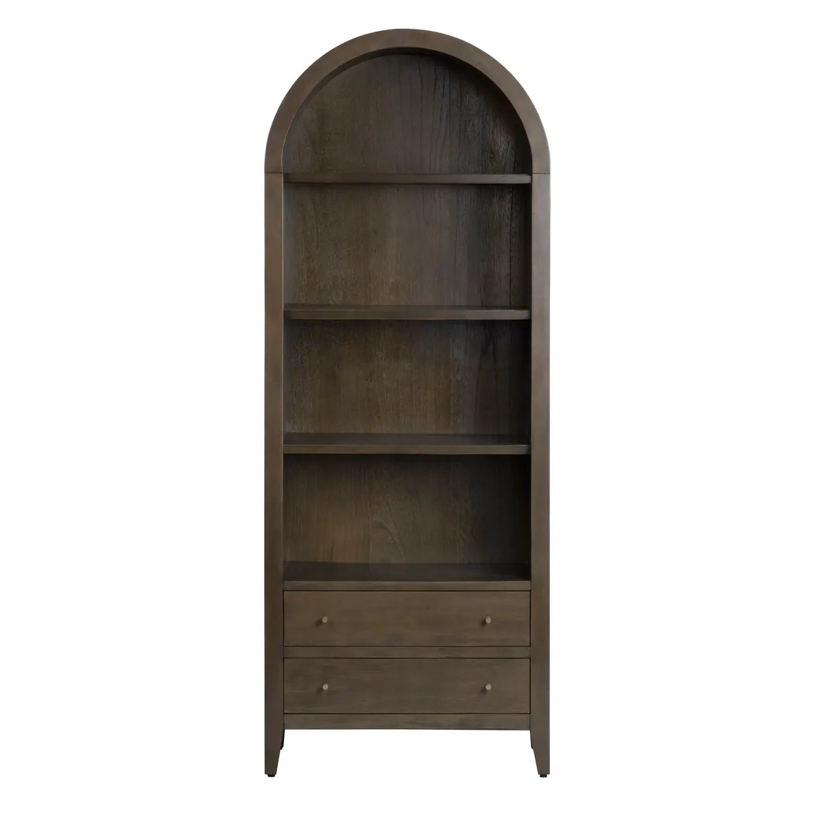 Simon Arched Bookcase w/Drawer - Brown