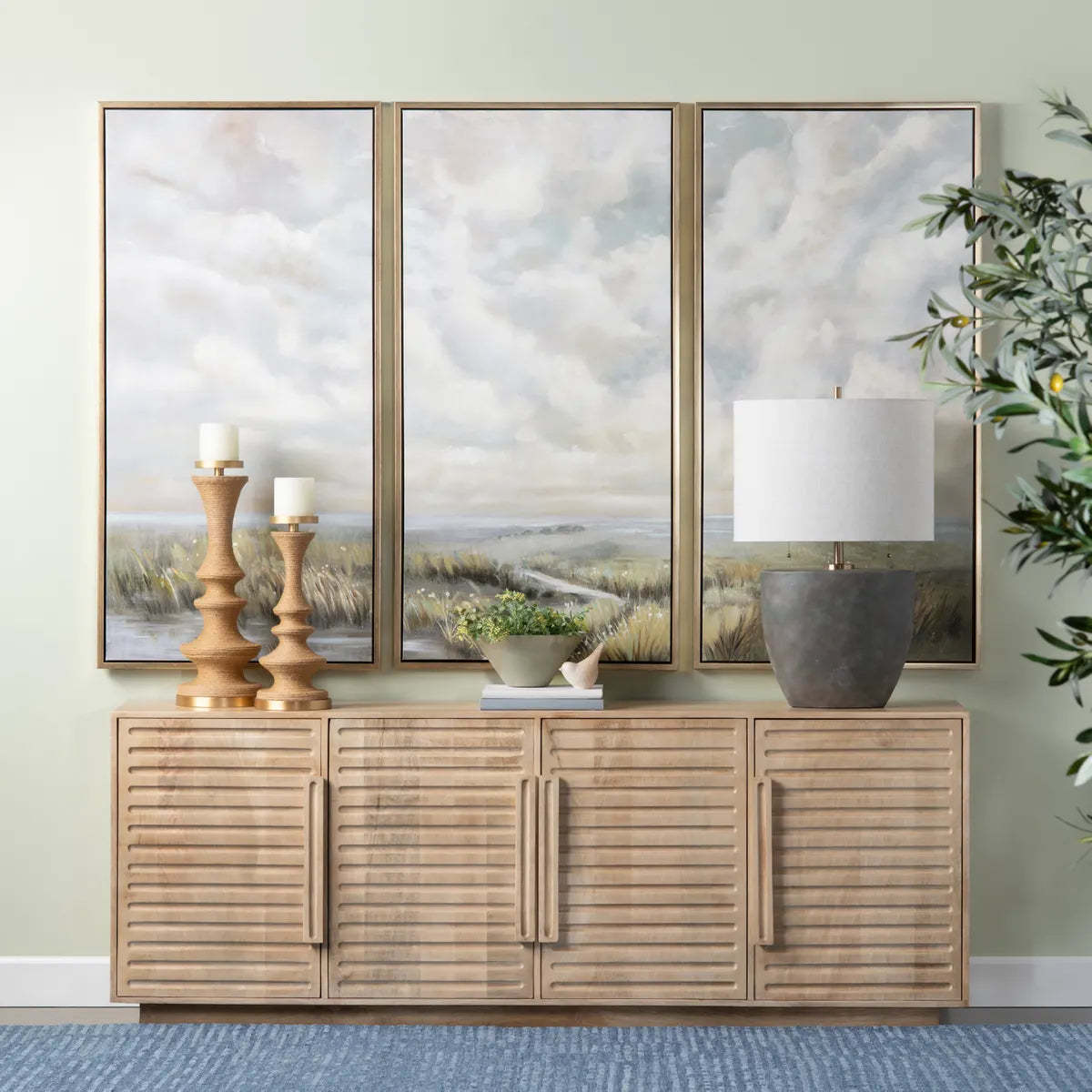 Easton Four Door Sideboard - Natural