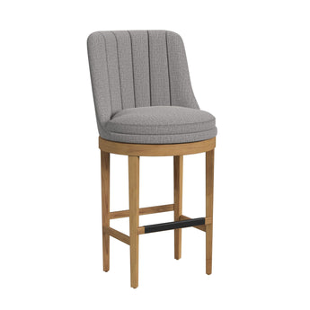 Carmen Swivel Bar Stool - Grey