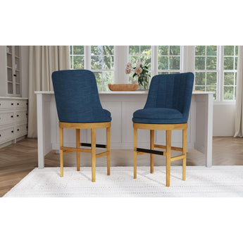 Carmen Swivel Counter Stool - Blue