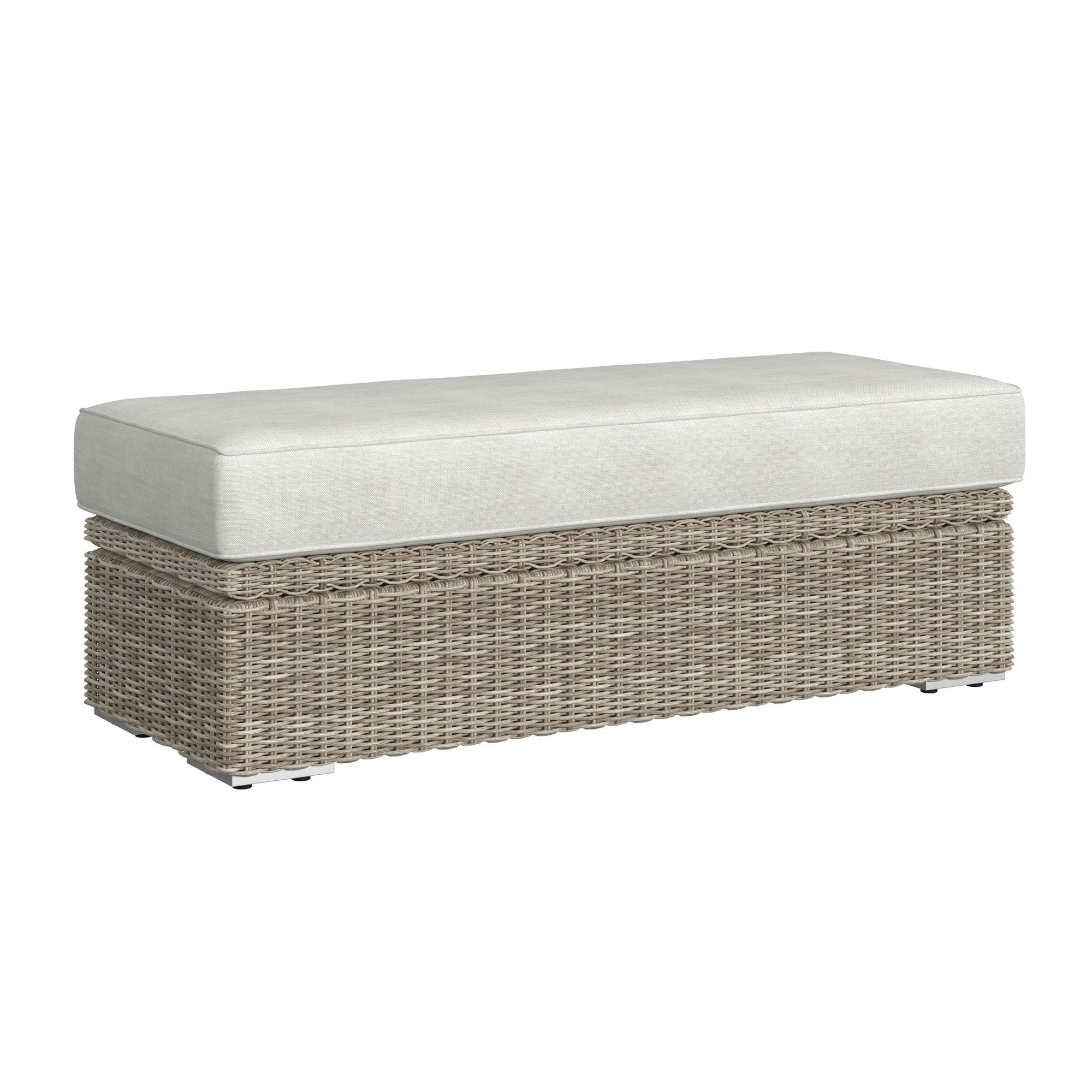 Carmona Outdoor Storage Ottoman - Natural