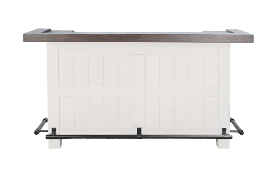 Carriage House 78" Bar - White/Dark Brown