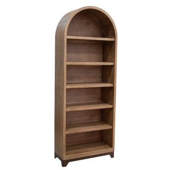 Parota Arched Solid Wood Bookcase - Natural