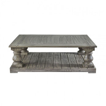 Ivan Four Pedestal Coffee Table - Smoke Grey